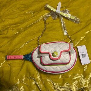 NWT Betsey Johnson Over Served Bag Tennis Racket Purse